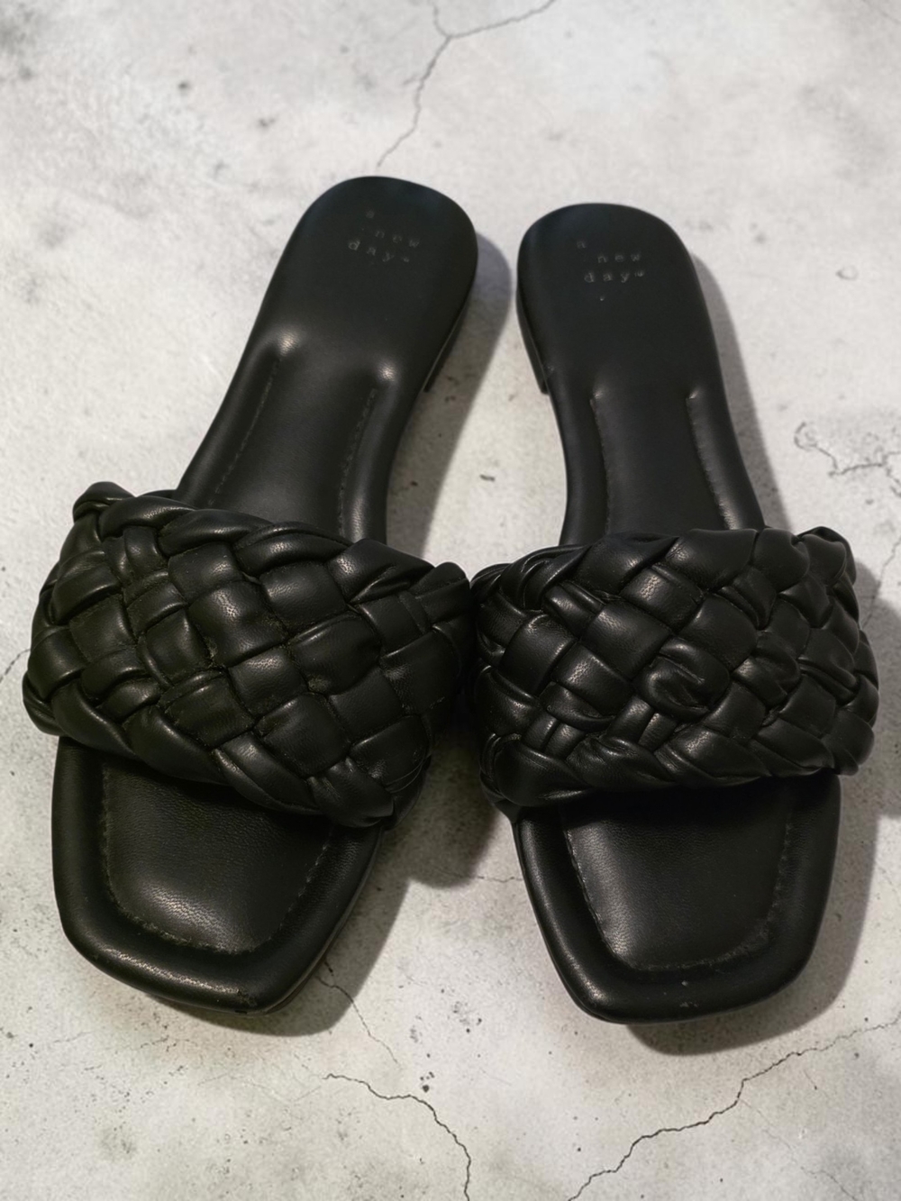 Target Black Braided Slide Sandals